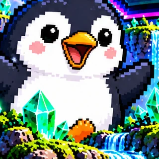 Pixel art penguin