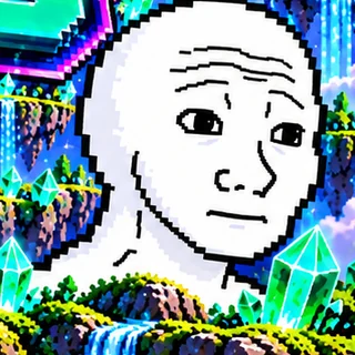 Pixel art wojak